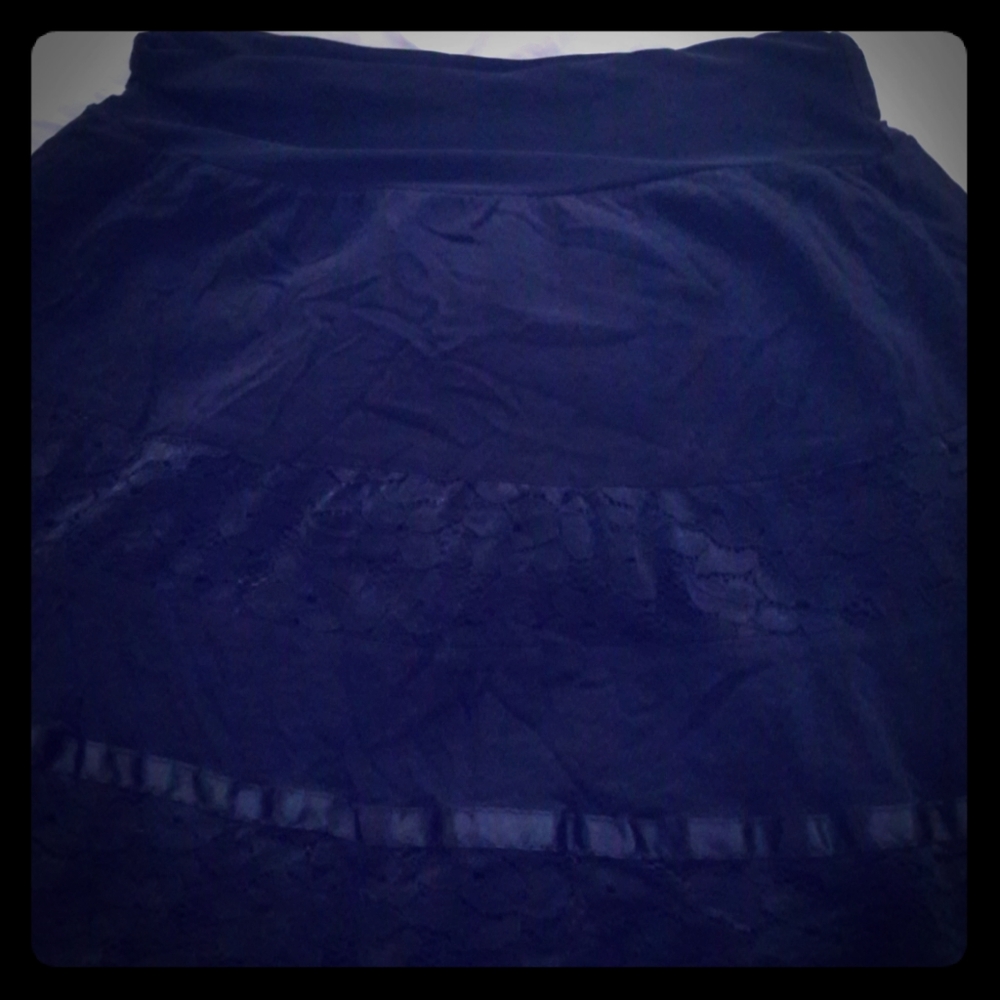 Black lace skirt
